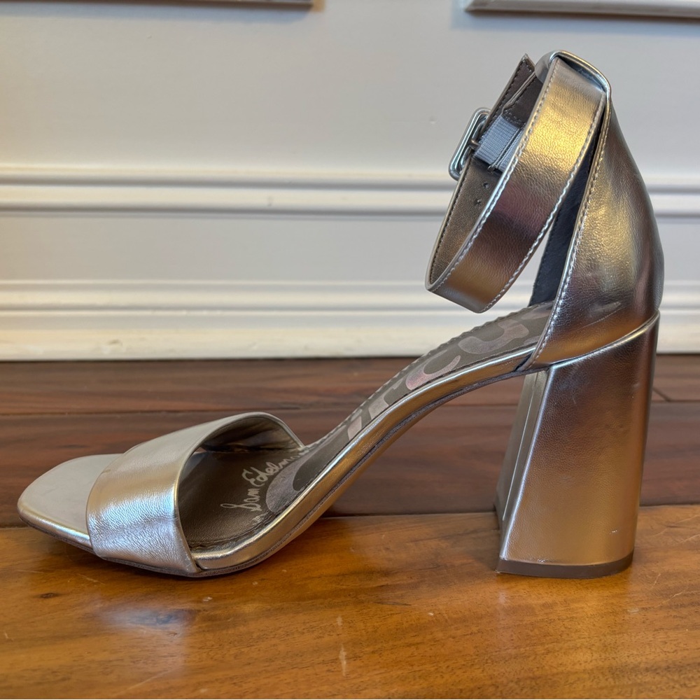 Circus by Sam Edelman Silver Women's Chunky Heels Size 8.5 - Picture 16 of 16